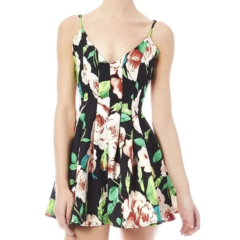 Floral print romper 